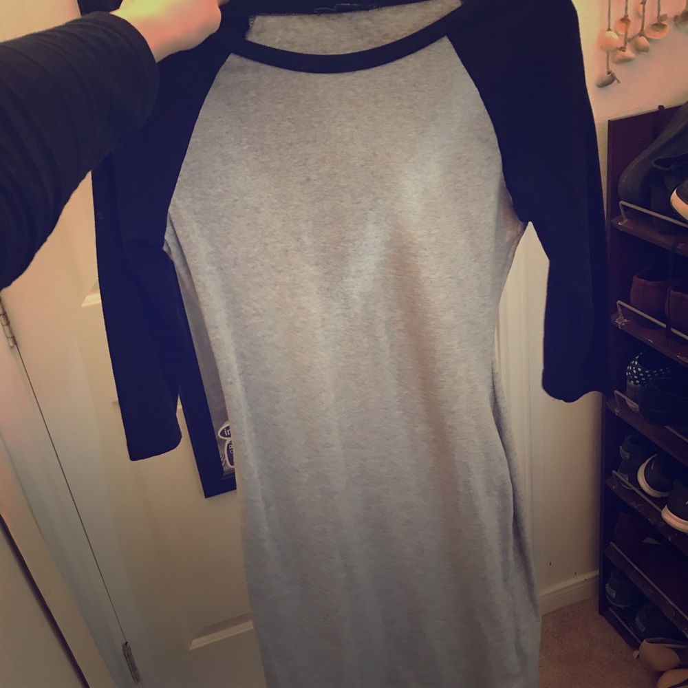 Forever 21 Baseball Style Black and Gray Dress